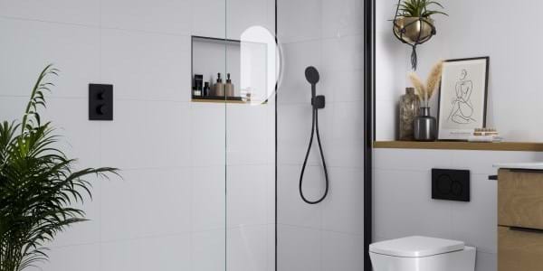 White Grey Tile 600 X 600 Darker Grout